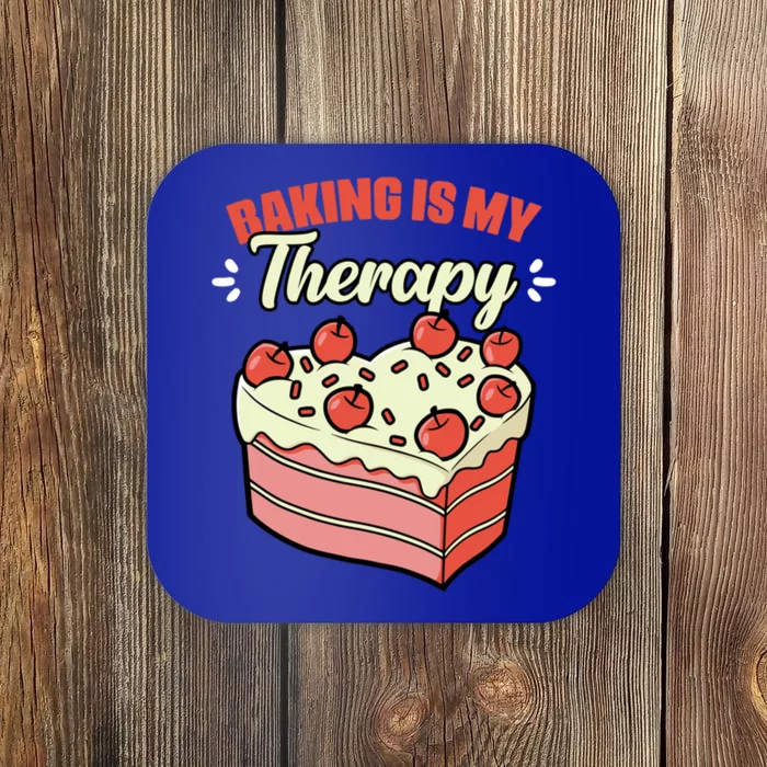 Baking Is My Therapy Cupcake Cookie Pastry Chef Baker Gift Coaster