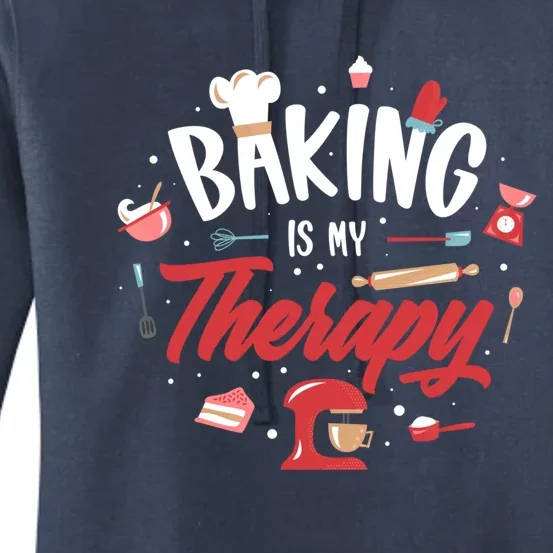 Baking Is My Therapy Gift Women's Pullover Hoodie