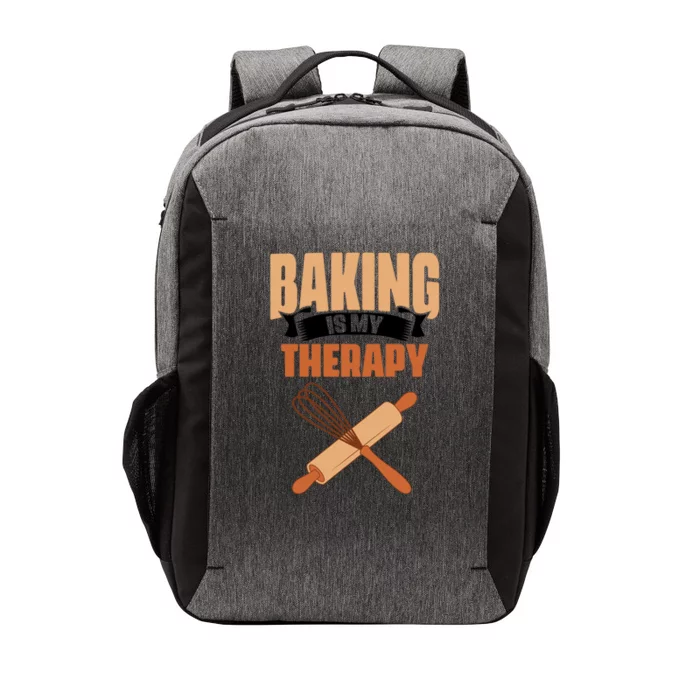 Baking Is My Therapy Cupcake Cookie Pastry Chef Baker Great Gift Vector Backpack