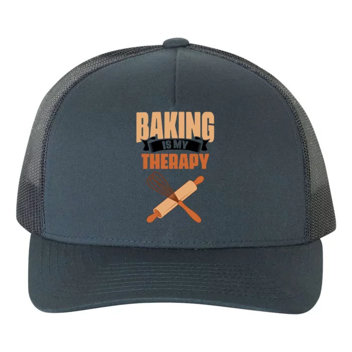 Baking Is My Therapy Cupcake Cookie Pastry Chef Baker Great Gift Yupoong Adult 5-Panel Trucker Hat