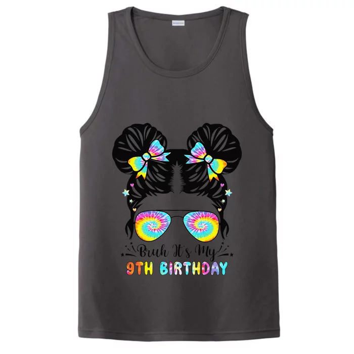 Bruh ItS My 9th Birthday 9 Year Old 9th Birthday Performance Tank