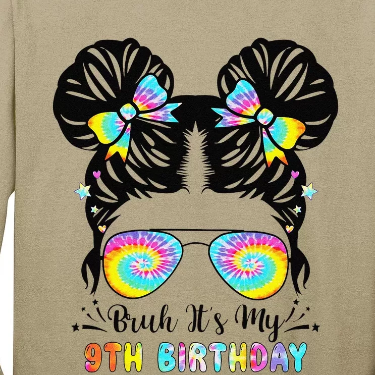 Bruh ItS My 9th Birthday 9 Year Old 9th Birthday Tall Long Sleeve T-Shirt