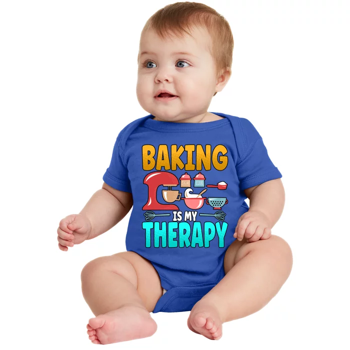 Baking Is My Therapy Cute Gift Baby Bodysuit