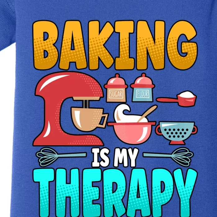 Baking Is My Therapy Cute Gift Baby Bodysuit