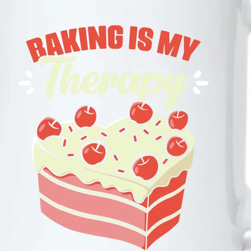 Baking Is My Therapy Cupcake Cookie Pastry Chef Baker Cool Gift Black Color Changing Mug