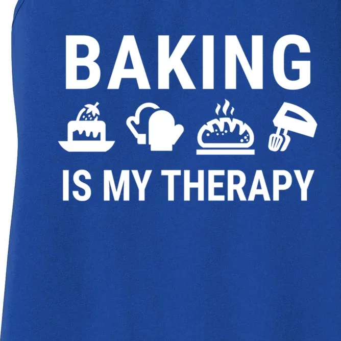 Baking Is My Therapy Gift Women's Racerback Tank