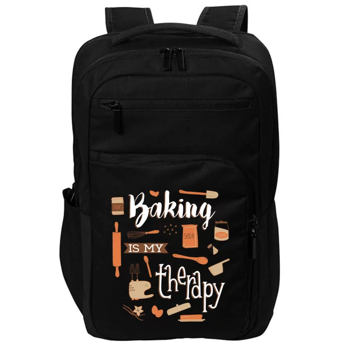 Baking Is My Therapy Gift Impact Tech Backpack