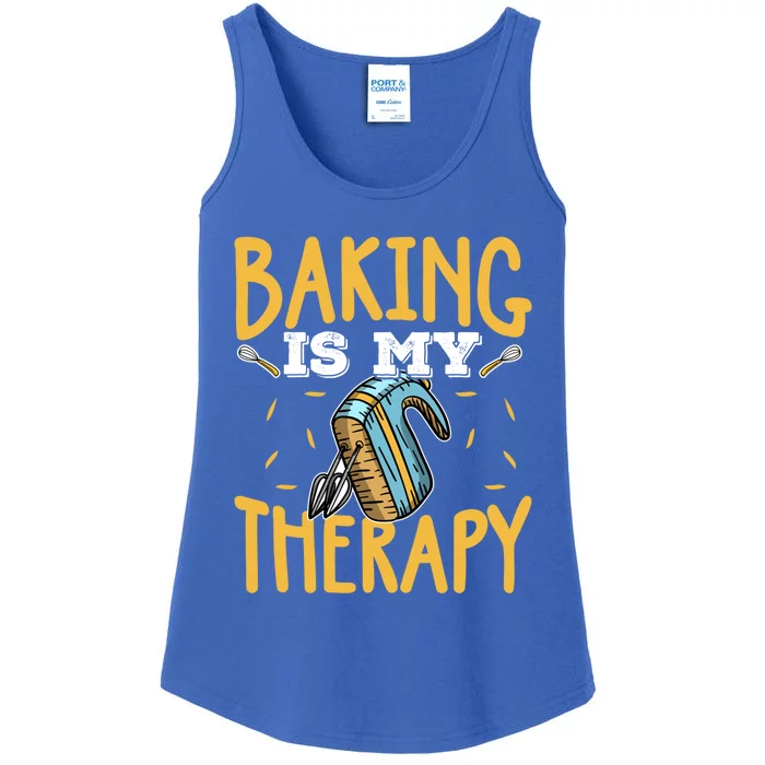 Baking Is My Therapy Cupcake Cooking Baking Gift Ladies Essential Tank