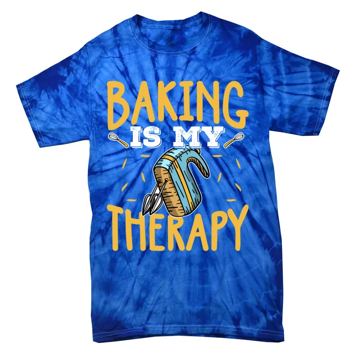 Baking Is My Therapy Cupcake Cooking Baking Gift Tie-Dye T-Shirt