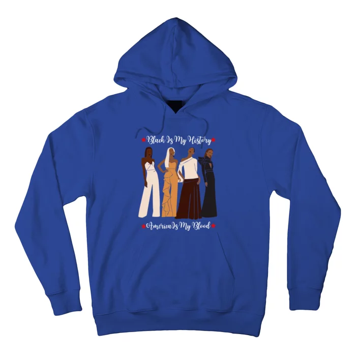 Black Is My History Strong Black Figures Mom Teachers Gift Hoodie