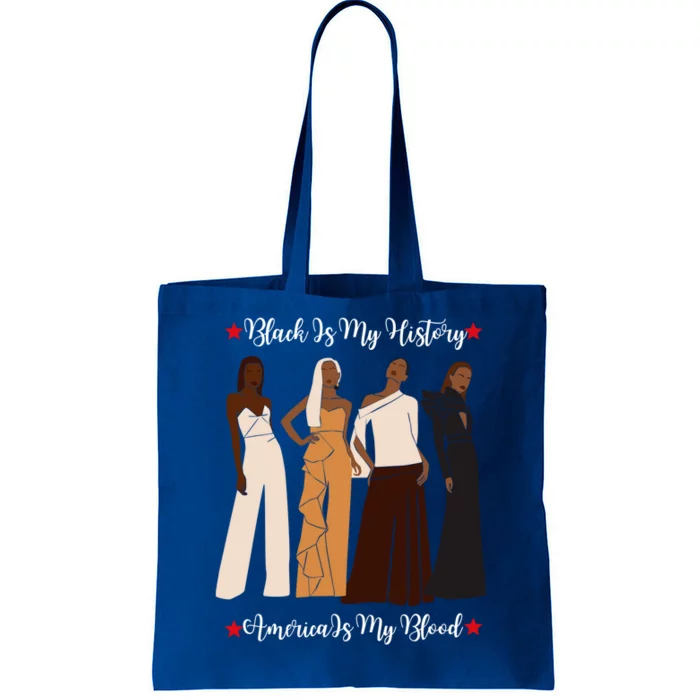 Black Is My History Strong Black Figures Mom Teachers Gift Tote Bag