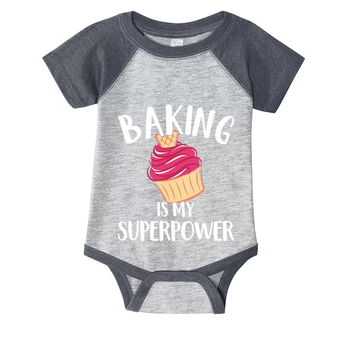 Baking Is My Superpower Baking Lovers Baking Themed Gift Infant Baby Jersey Bodysuit