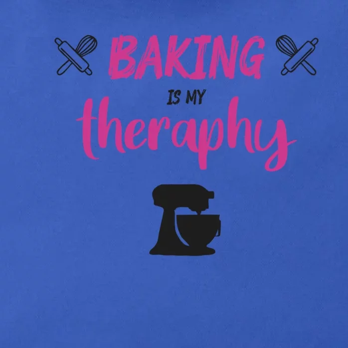 Baking Is My Therapy Cute Baker Biscuit Baking Culinary Cool Gift Zip Tote Bag