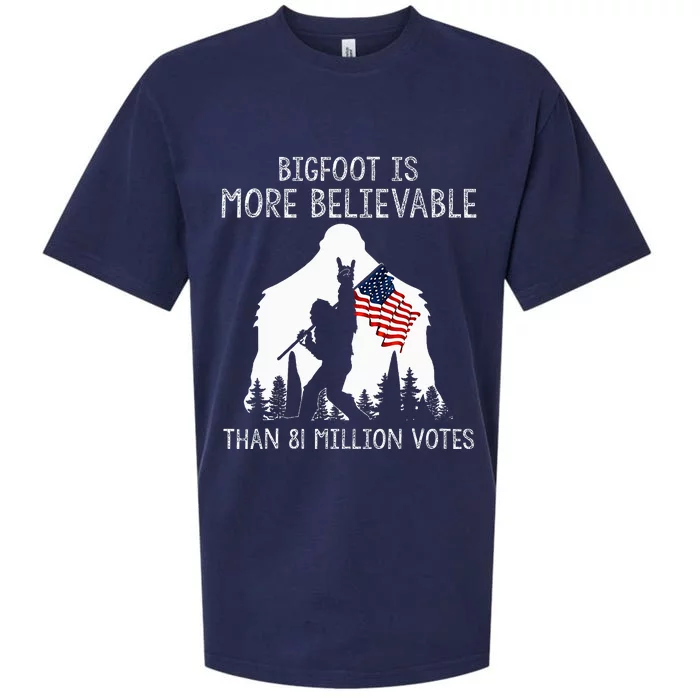 Bigfoot Is More Believable Than 81 Million Votes Vintage Sueded Cloud Jersey T-Shirt