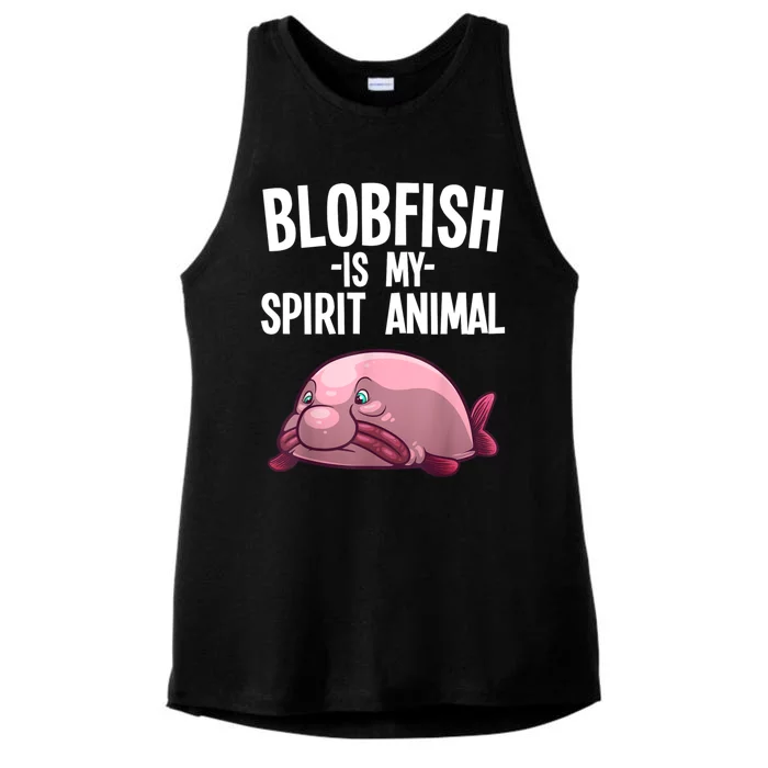 Blobfish Is My Spirit Animal Funny Blobfish Meme Ladies Tri-Blend Wicking Tank