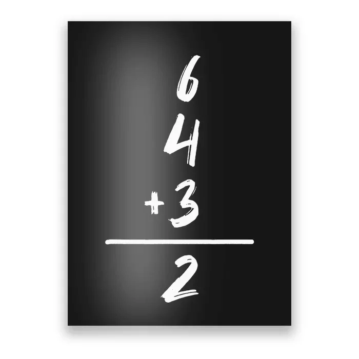 Baseball Inspired Math 6 4 3 2 Double Play Softball Game Poster