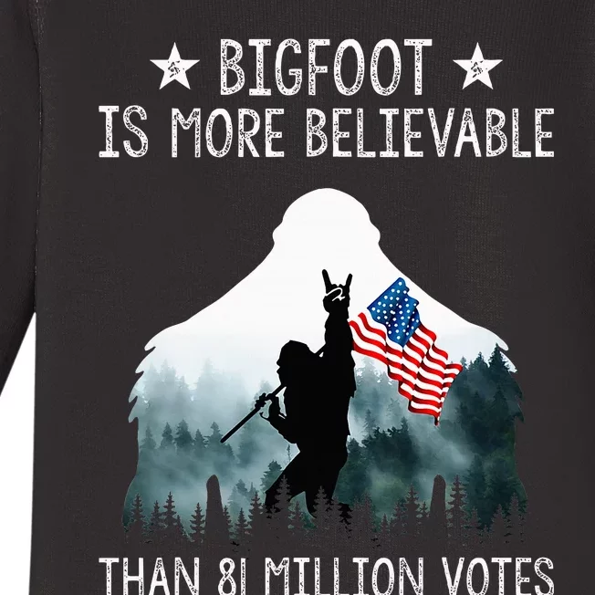 Bigfoot Is More Believable Than 81 Million Votes Baby Long Sleeve Bodysuit