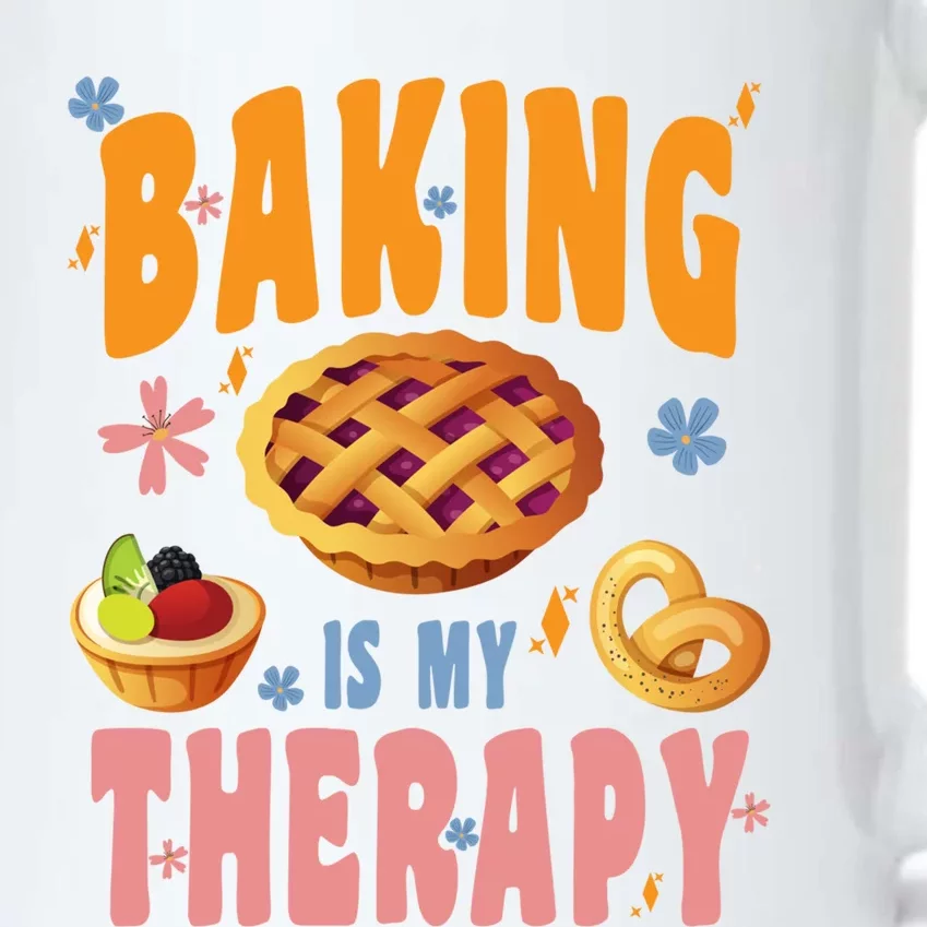 Baking Is My Therapy Cute Top Girls Fun Trendy Fashion Funny Gift Black Color Changing Mug