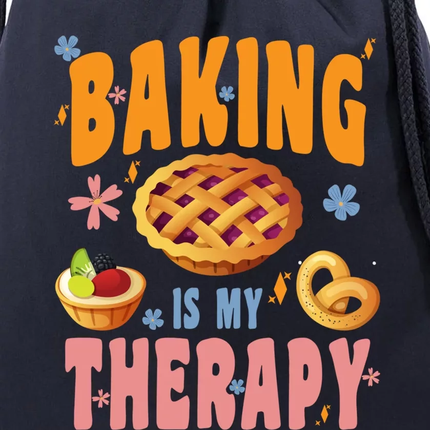 Baking Is My Therapy Cute Top Girls Fun Trendy Fashion Funny Gift Drawstring Bag