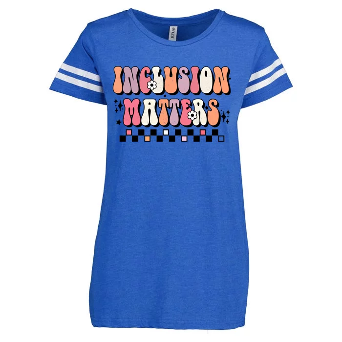 Boho Inclusion Matters Special Education Sped Teacher Gift Enza Ladies Jersey Football T-Shirt