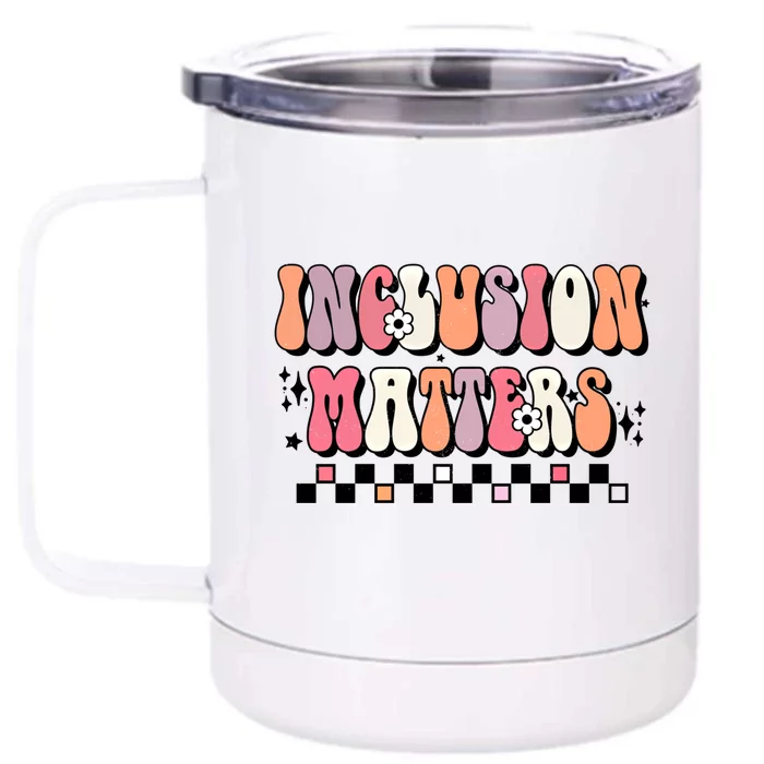 Boho Inclusion Matters Special Education Sped Teacher Gift Front & Back 12oz Stainless Steel Tumbler Cup