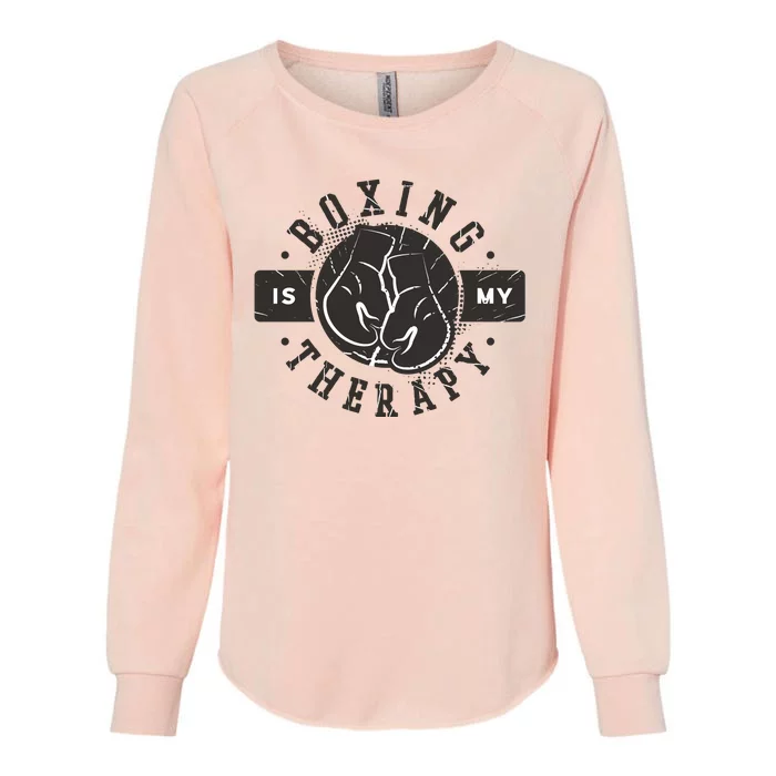 Boxing Is My Therapy Womens California Wash Sweatshirt