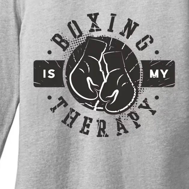 Boxing Is My Therapy Womens CVC Long Sleeve Shirt