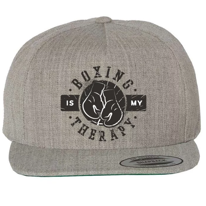 Boxing Is My Therapy Wool Snapback Cap