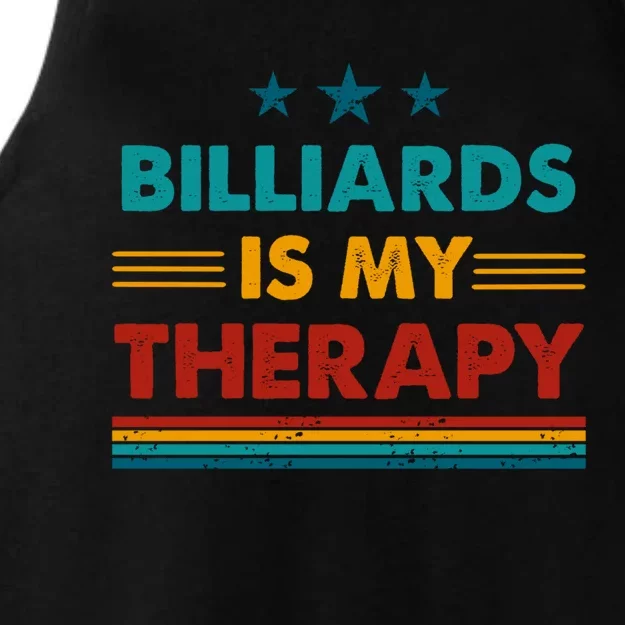 Billiards Is My Therapy Funny Billiards Gift Ladies Tri-Blend Wicking Tank