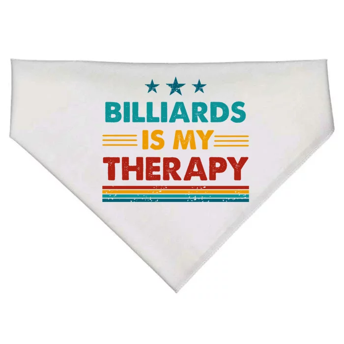 Billiards Is My Therapy Funny Billiards Gift USA-Made Doggie Bandana