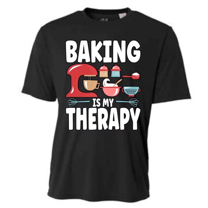 Baking Is My Therapy Gift Cooling Performance Crew T-Shirt