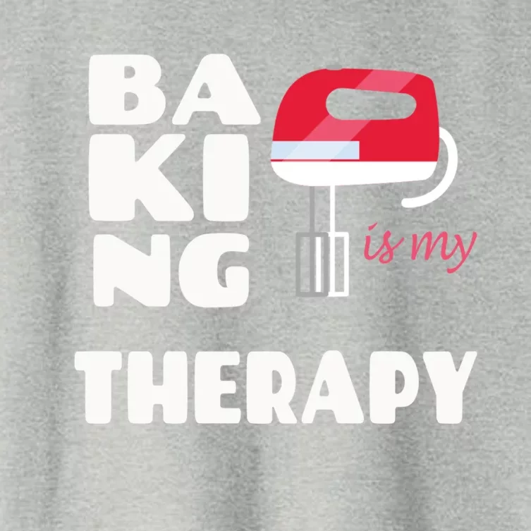 Baking Is My Therapy Gift Baker Baking Gift Cool Gift Women's Crop Top Tee