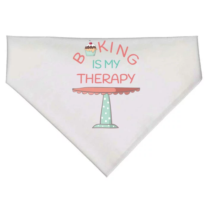 Baking Is My Therapy Gift USA-Made Doggie Bandana