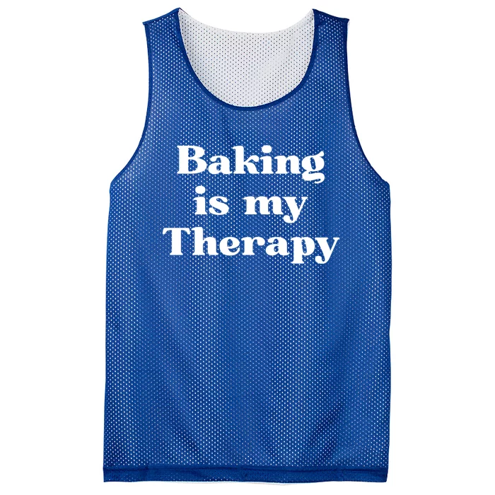 Baking Is My Therapy Gift Mesh Reversible Basketball Jersey Tank