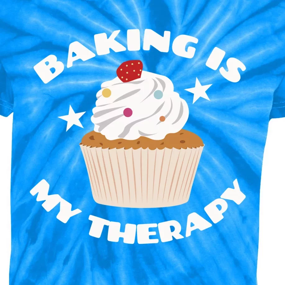 Baking Is My Therapy Gift Baker Baking Gift Great Gift Kids Tie-Dye T-Shirt