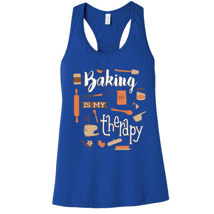 Baking Is My Therapy Gift Women's Racerback Tank