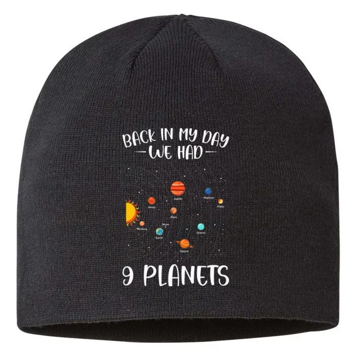 Back In My Day We Had Nine Planets Designs For Scientist 8 1/2in Sustainable Knit Beanie