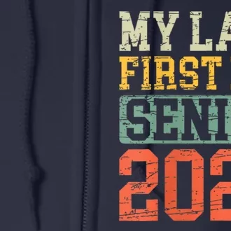 Bruh ItS My Last First Day Senior 2025 Back To School Funny Full Zip Hoodie