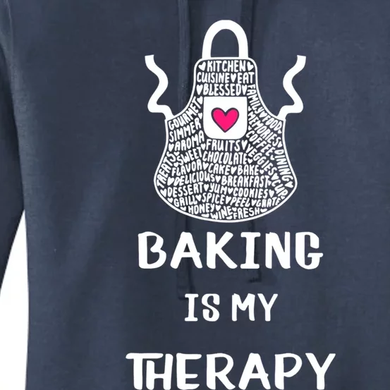 Baking Is My Therapy Cool Gift Women's Pullover Hoodie