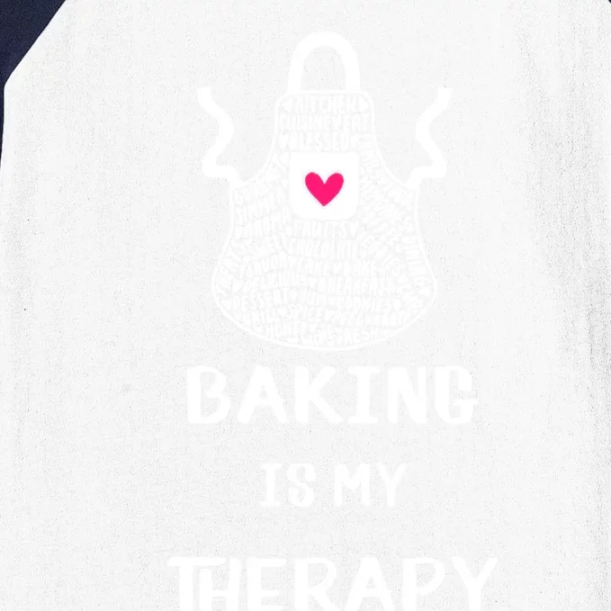 Baking Is My Therapy Cool Gift Baseball Sleeve Shirt