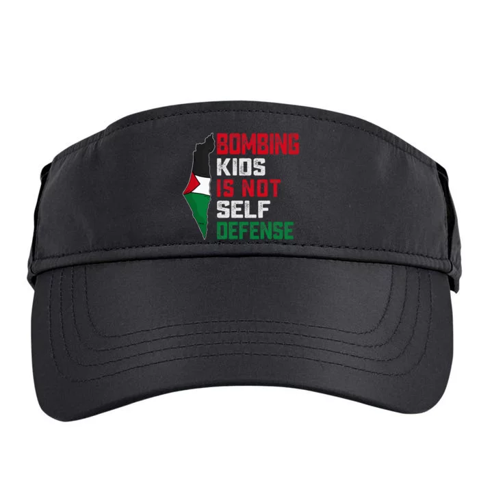 Bombing Is Not Self Defense Palestine Flag Adult Drive Performance Visor