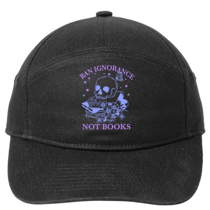 Ban Ignorance Not Books 7-Panel Snapback Hat