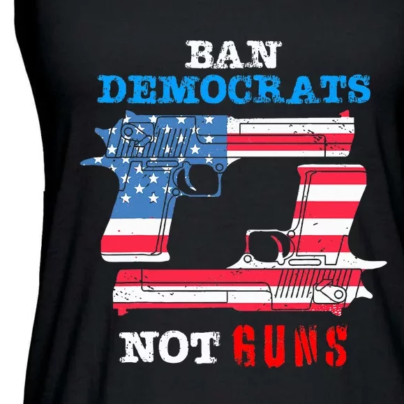 Ban Idiots Not Guns 2nd Amendment Constitution Rights Ladies Essential Flowy Tank