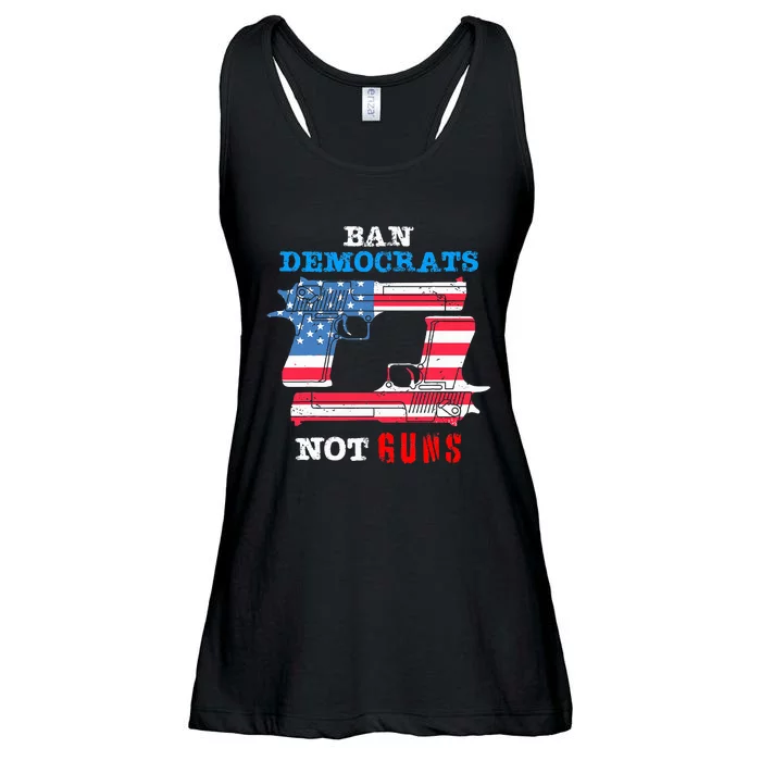 Ban Idiots Not Guns 2nd Amendment Constitution Rights Ladies Essential Flowy Tank