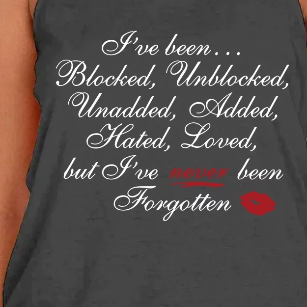 But IVe Never Been Forgotten Women's Knotted Racerback Tank