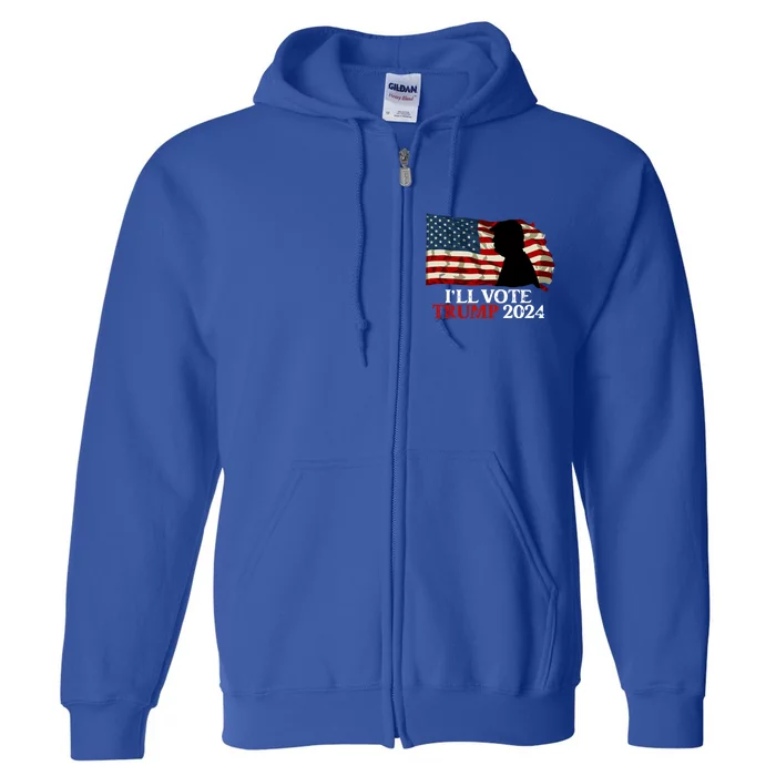 Biden Is Not My President ILl Vote Trump 2024 Gift Full Zip Hoodie