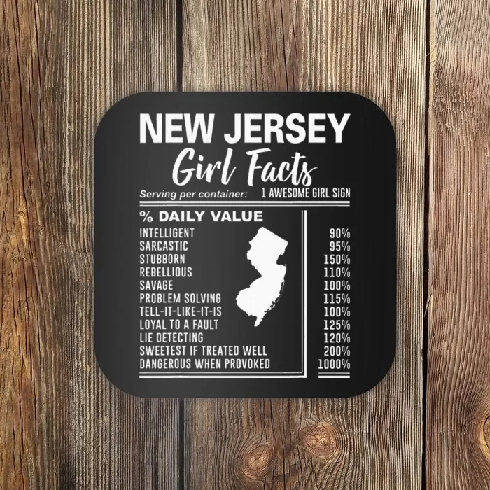 Born In New Jersey New Jersey Girl Facts Coaster