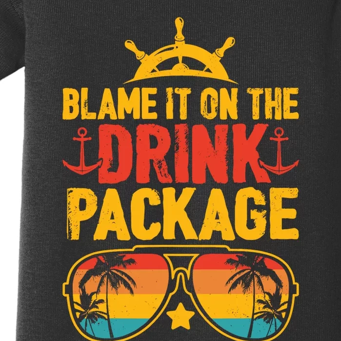 Blame It On The Cruise Package Cruise Cruising Matching Baby Bodysuit