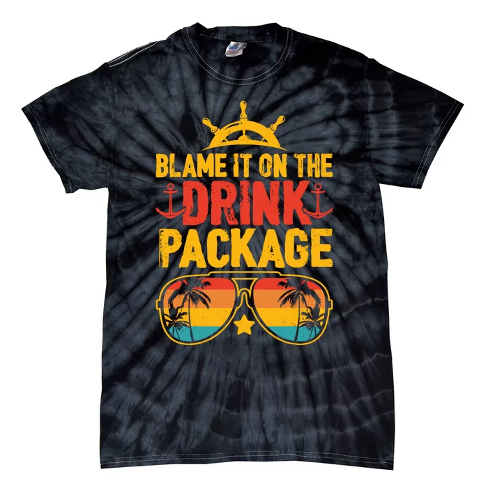 Blame It On The Cruise Package Cruise Cruising Matching Tie-Dye T-Shirt