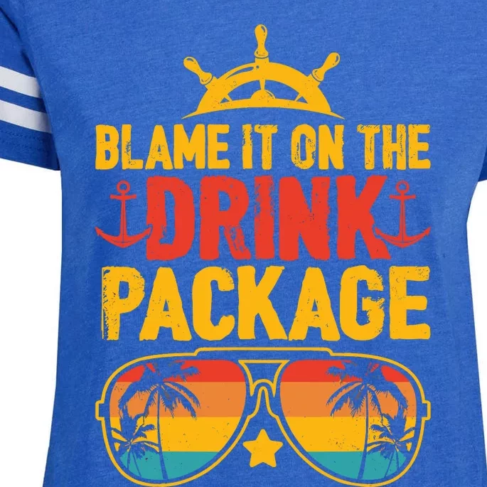 Blame It On The Cruise Package Cruise Cruising Matching Enza Ladies Jersey Football T-Shirt